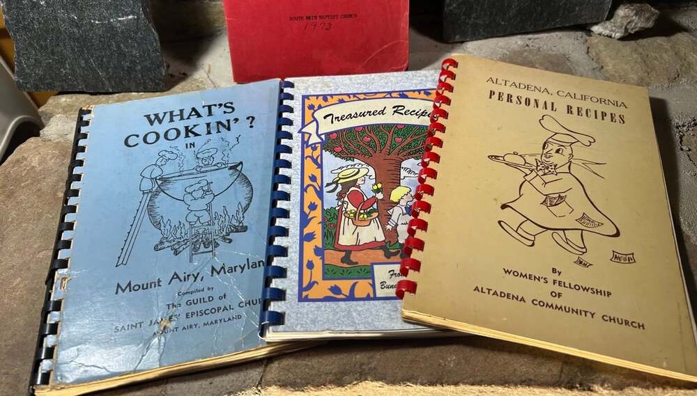 Spiral Bound Vintage Church Lady Cookbooks